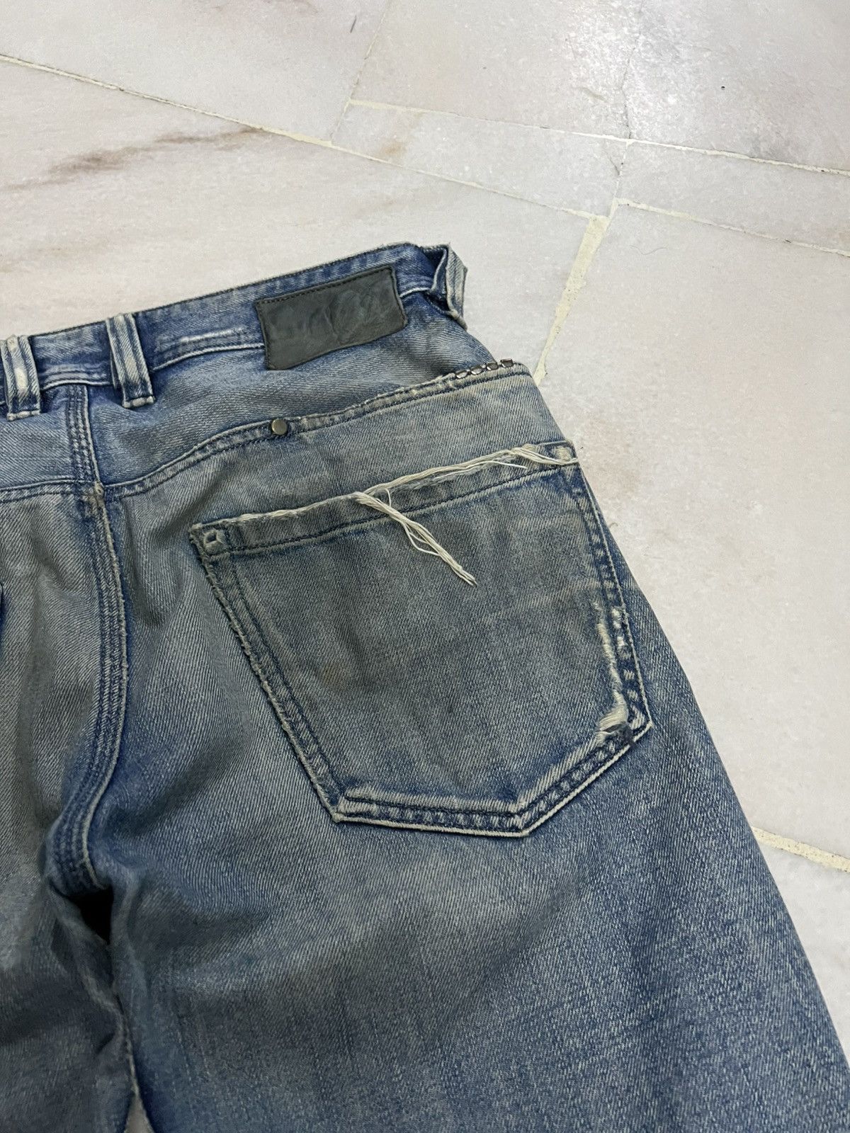 Diesel × If Six Was Nine × Japanese Brand 💥Insane 90s Diesel Industry Paddom Distressed Mud Wash Jean Size US 32 / EU 48 - 15 Thumbnail