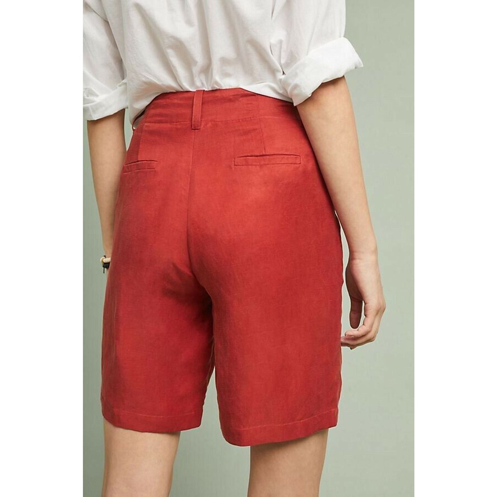 Anthropologie New Anthropologie Coastline Bermuda Shorts $98 Size 24 Size 24" / US 00 / IT 34 - 4 Thumbnail
