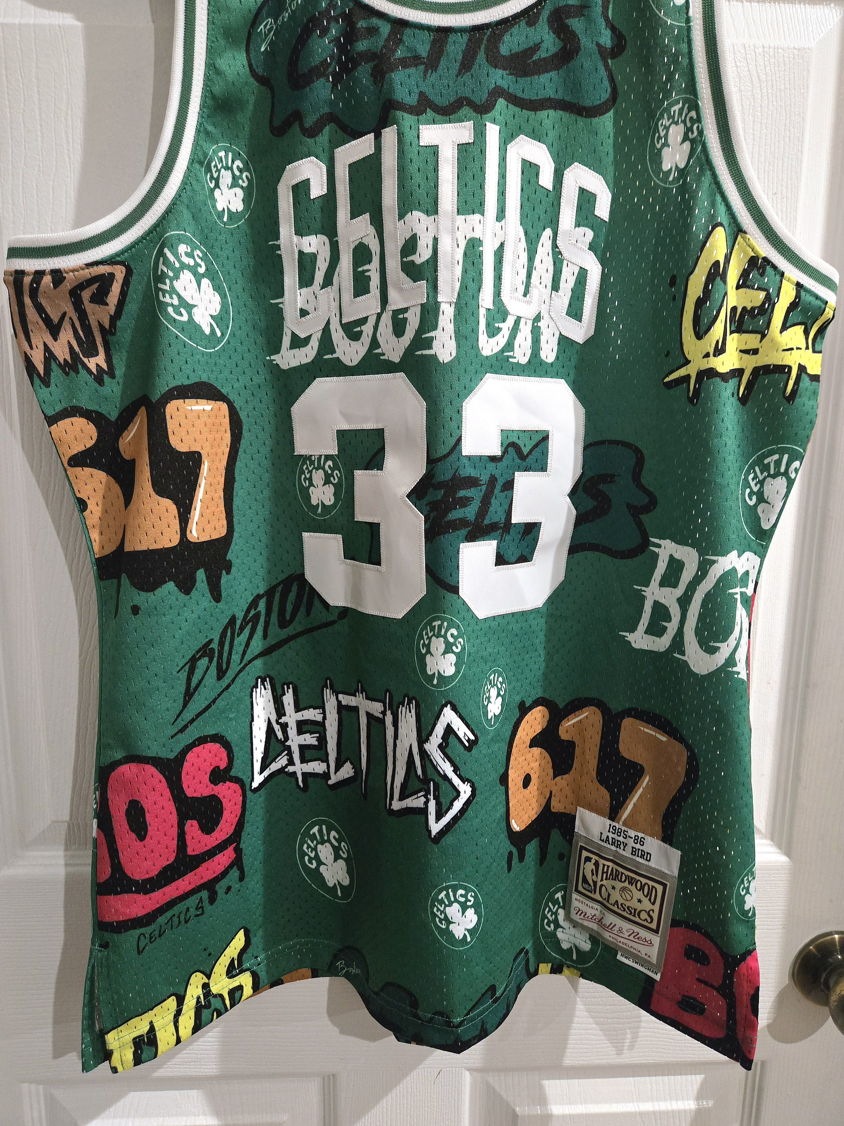 Mitchell & Ness × NBA NBA Larry Bird Boston Celtics Slap Sticker Swingman Jersey Size US L / EU 52-54 / 3 - 6 Thumbnail