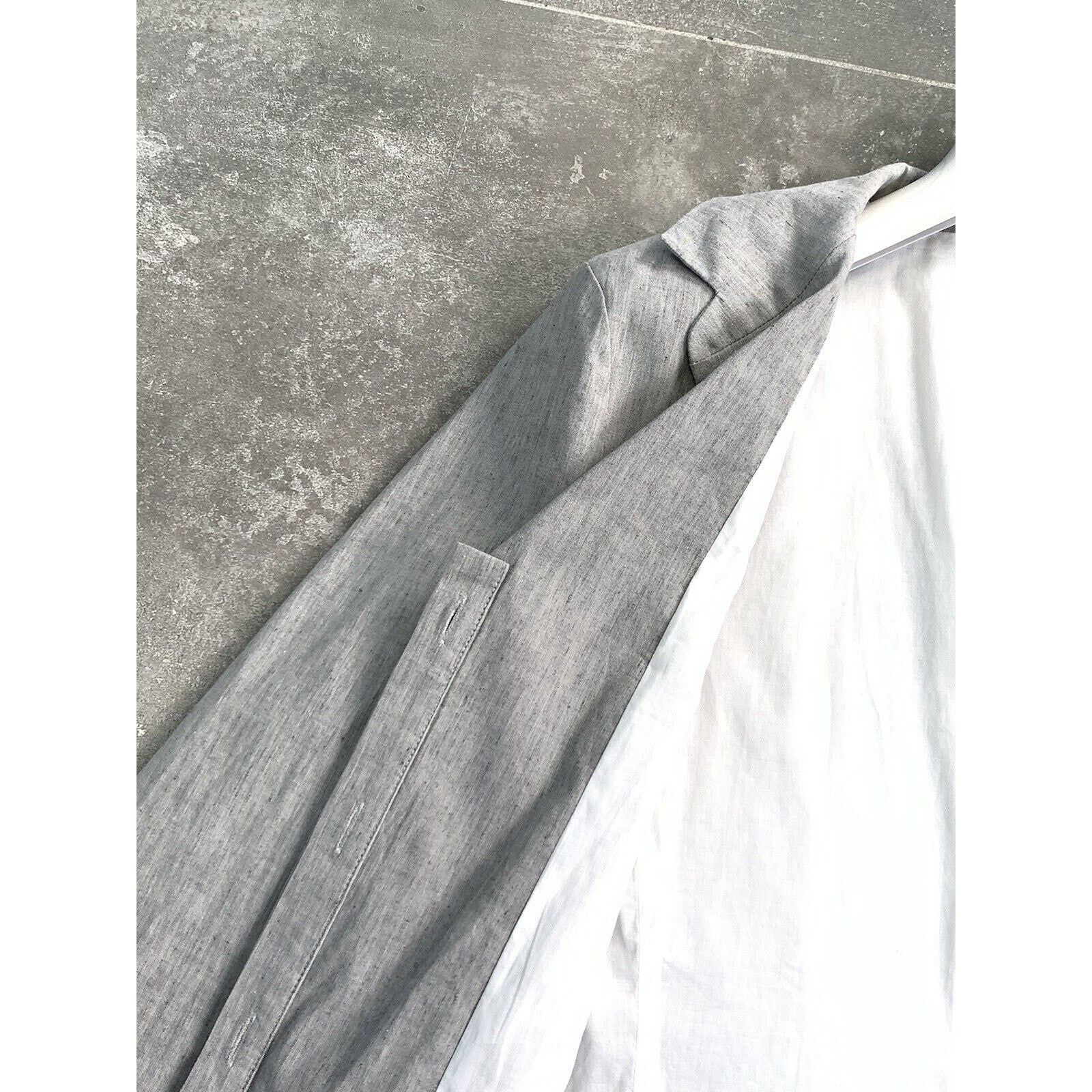 Annette Gortz × Designer Women ANNETTE GORTZ LINEN Blazer LONG Jacket EU 38 UK 10 S-M Size M / US 6-8 / IT 42-44 - 17 Thumbnail