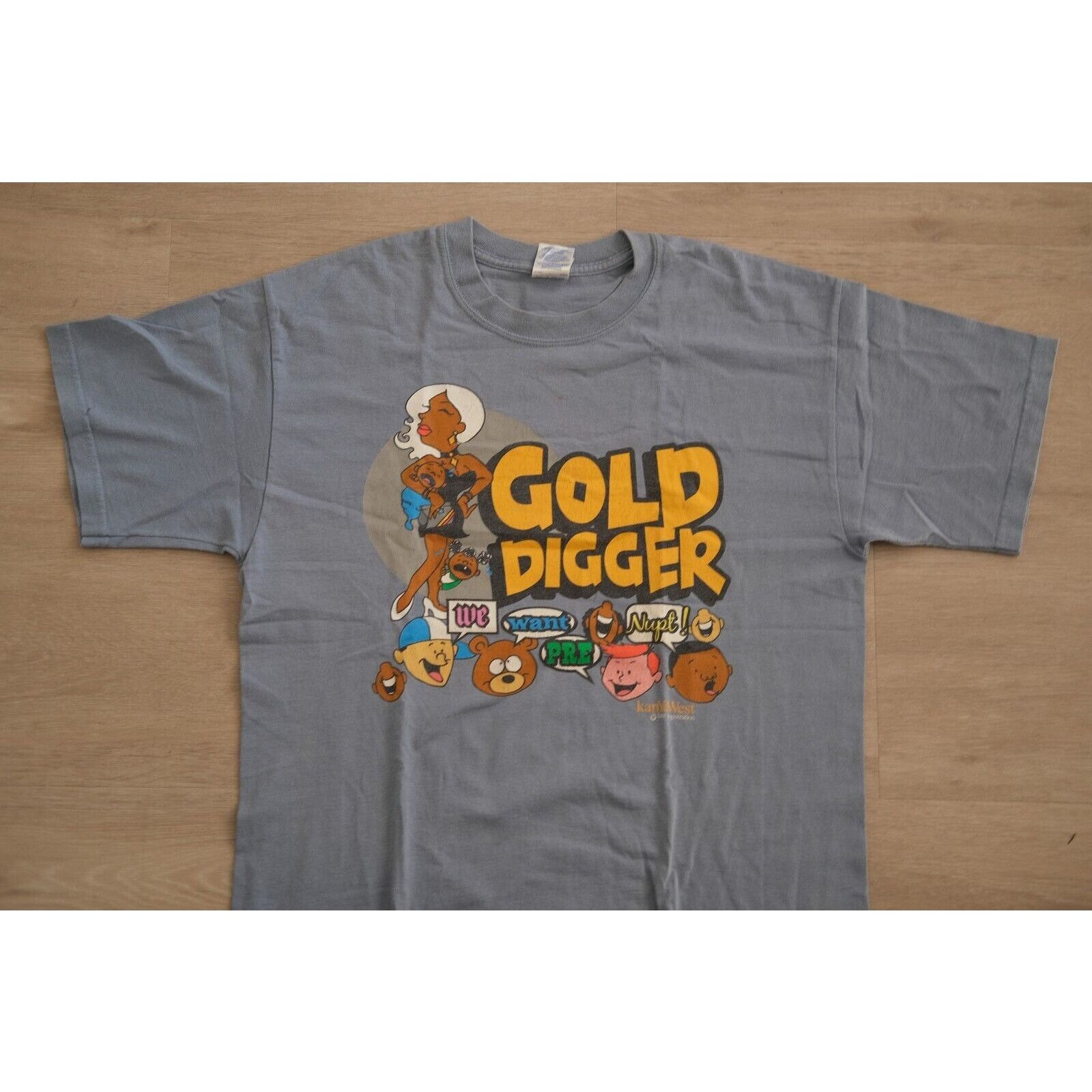 Kanye West Vintage 1990s Gildan Gold Digger Kanye West Kim Large RARE Size US L / EU 52-54 / 3 - 9 Thumbnail
