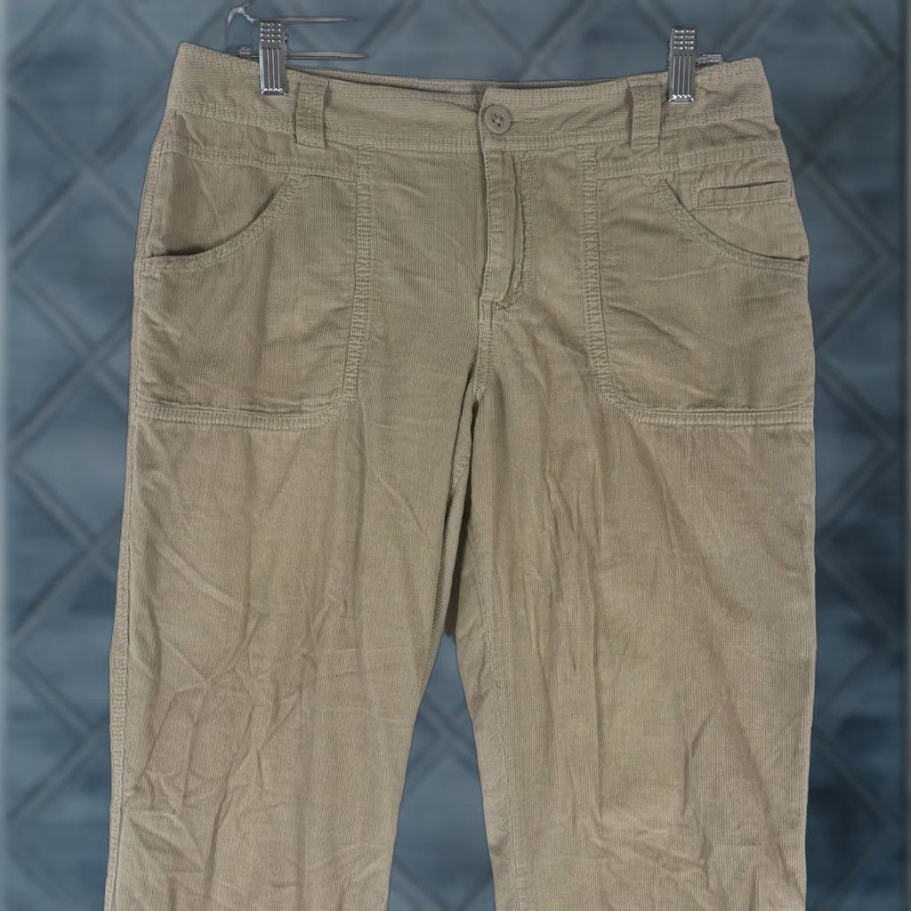 Vintage Columbia Corduroy Pants Womens 10 Regular Beige Lightweight Straight Leg 90s City Retro Size 32" / US 10 / IT 46 - 1 Thumbnail