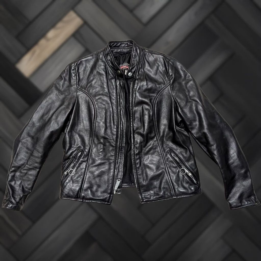 Brooks VINTAGE Brooks Motorcycle Jacket Black Leather 36 XS Womens Mens? Size US XS / EU 42 / 0 - 1 Thumbnail