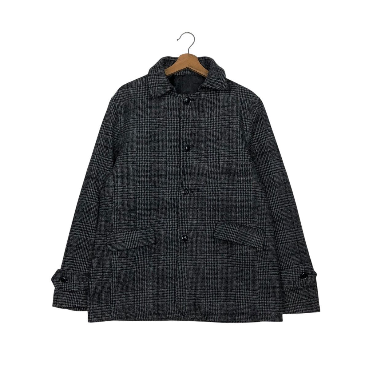 Japanese Brand 🔥VINTAGE CHORE BUTTON JACKET ROSHELL TARTAN ISSEY MIYAKE Size US L / EU 52-54 / 3 - 3 Thumbnail