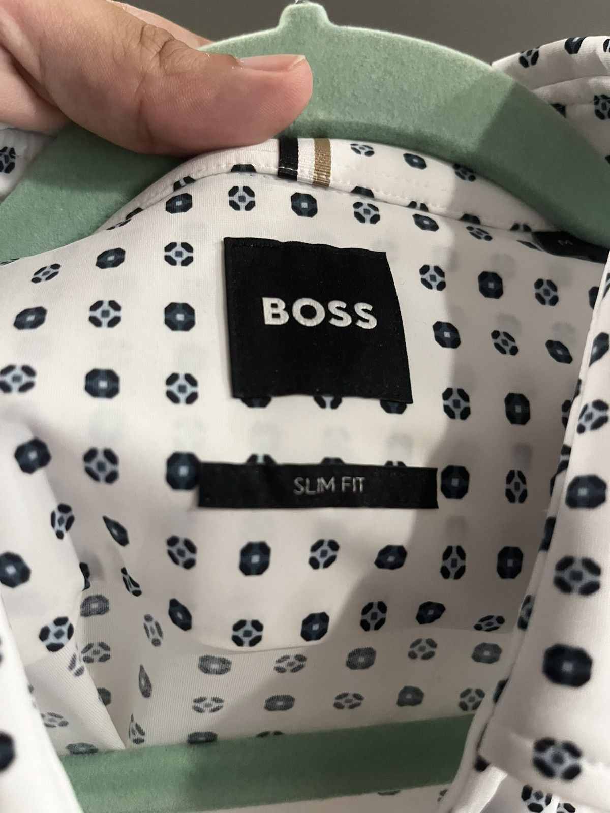 Hugo Boss Hugo Boss Slim Fit Shirt White Pattern Button Up Size US M / EU 48-50 / 2 - 3 Thumbnail