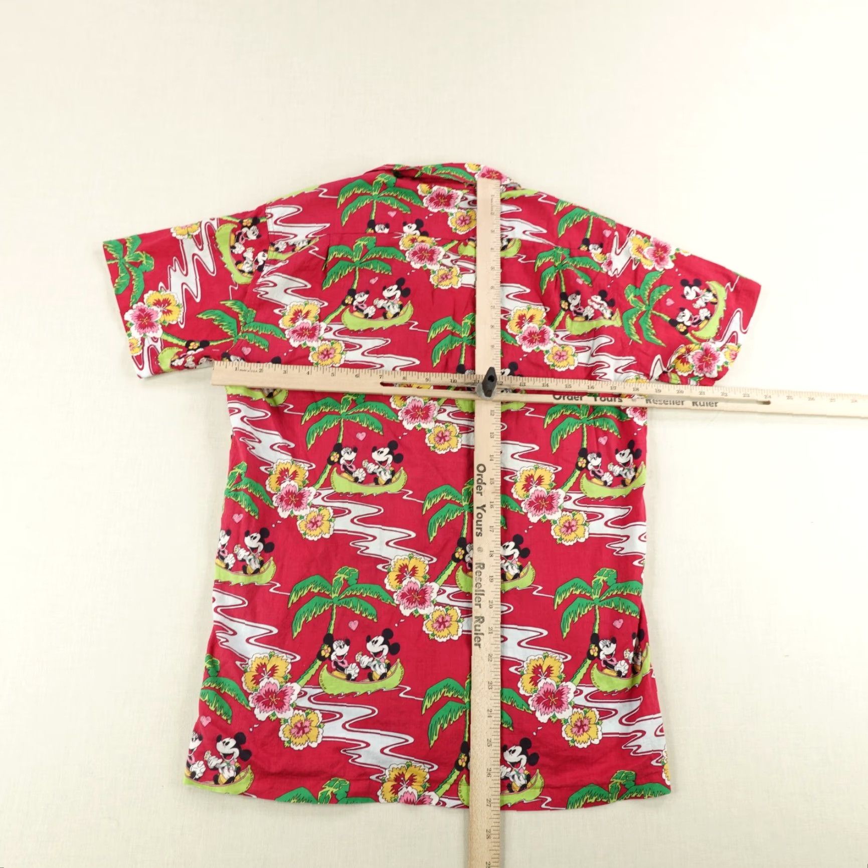 Mickey & Co. VINTAGE Mickey & Co Shirt Mens XS Red Mickey Mouse Hawaiian Button Up JH Hook 90s Size US XS / EU 42 / 0 - 4 Thumbnail