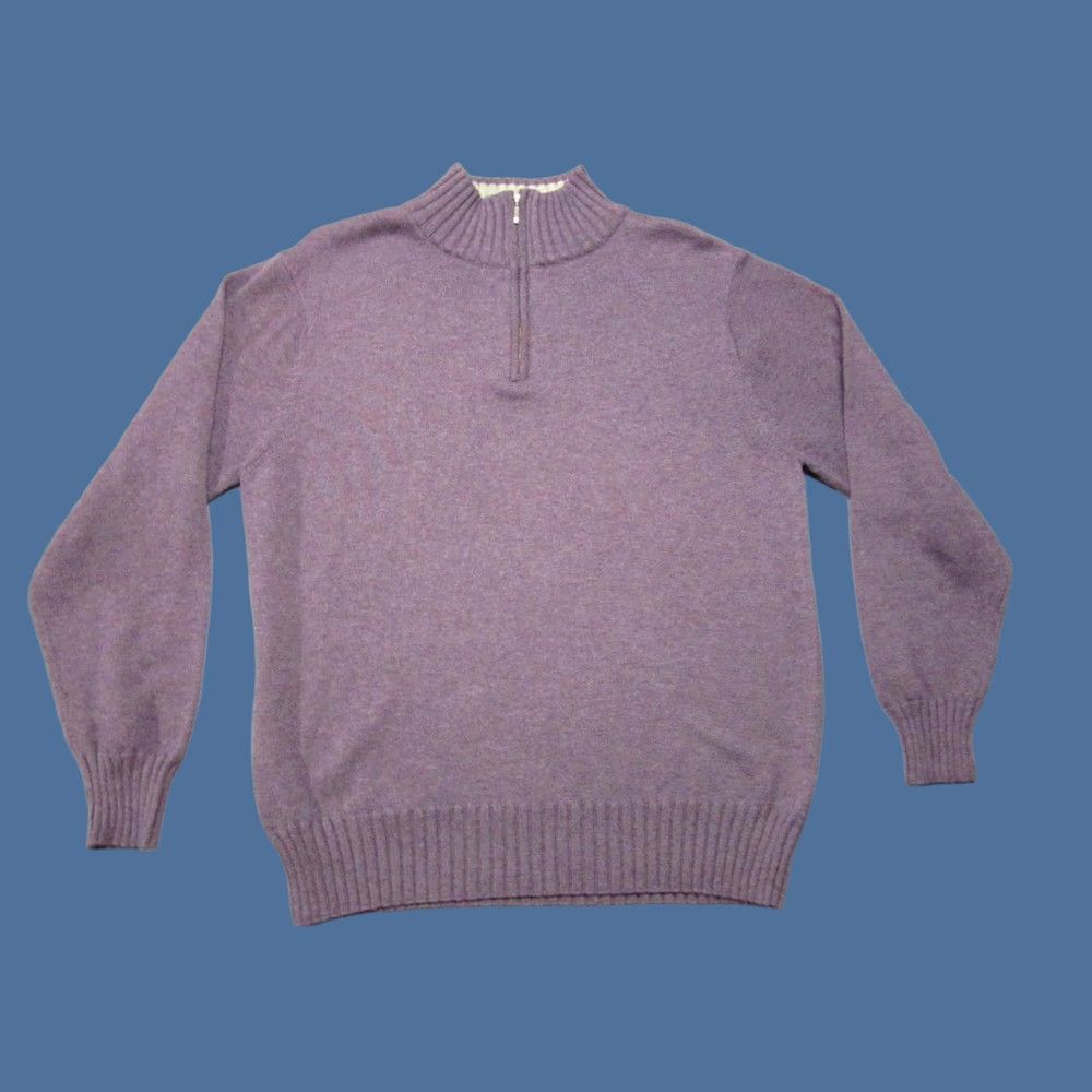 Bills Khakis Bills Khakis Sweater Mens L Purple Mulberry 1/4 Zip Mock Neck Knit Pullover Sweatshirt Sweater Size US L / EU 52-54 / 3 - 1 Thumbnail