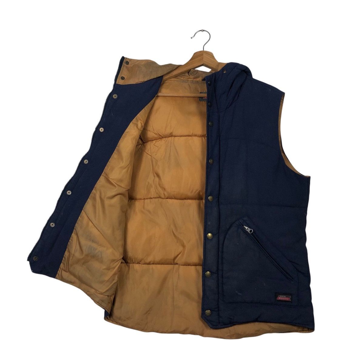 Japanese Brand × Vintage 📌Vintage Vest Puffer Jacket Sleeveless Dickies Biker Style Size US L / EU 52-54 / 3 - 13 Thumbnail