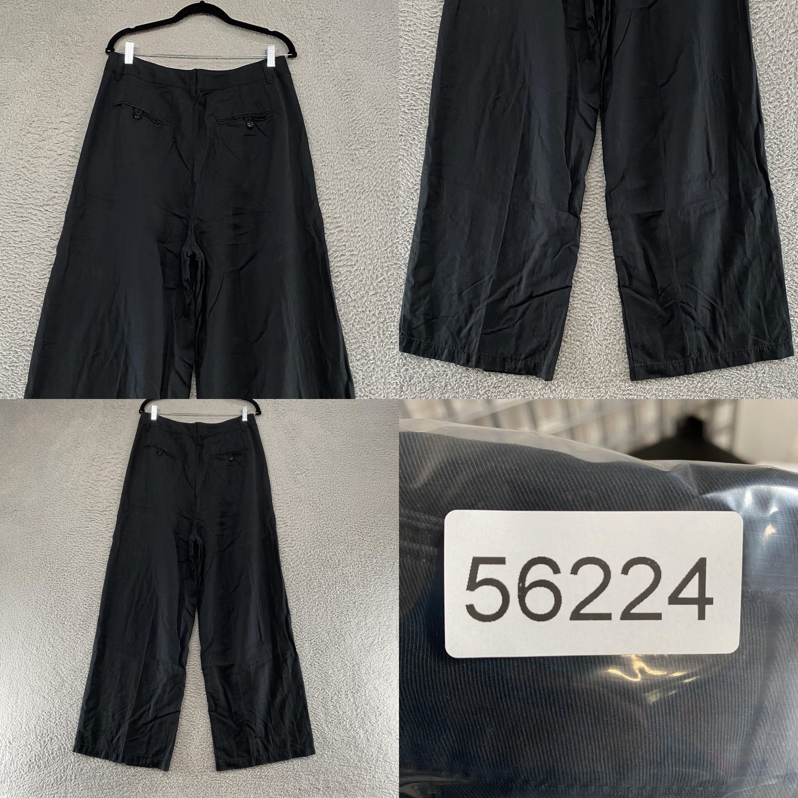 Madewell Madewell Wide Leg Wool Pants Womens 12T Tall Black Pleated Office Trousers Size 34" / US 12 / IT 48 - 9 Thumbnail