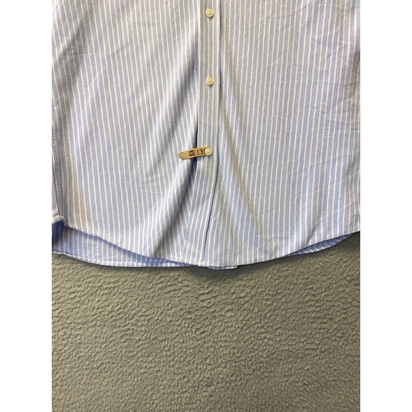 Zara ZARA Button-Down Shirt Men XL Blue Striped Cotton Flannel Slim Fit Long Sleeve - Regular Size, Classic Theme, Business Casual, 61-23 Size US XL / EU 56 / 4 - 2 Thumbnail