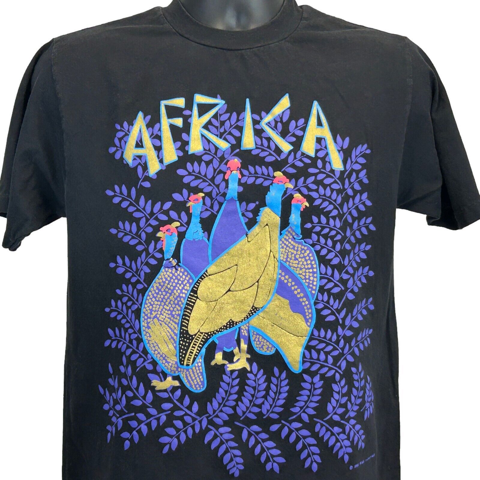 Vintage Vintage African Helmeted Guineafowl T Shirt Africa M Medium Size US M / EU 48-50 / 2 - 1 Thumbnail