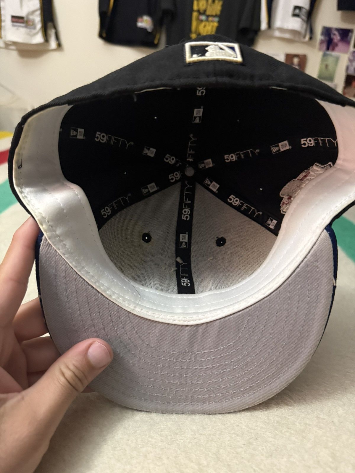New Era Loso Wav Maxxx Studio Kansas City Royals Sashiko Fitted Hat Size ONE SIZE - 11 Thumbnail