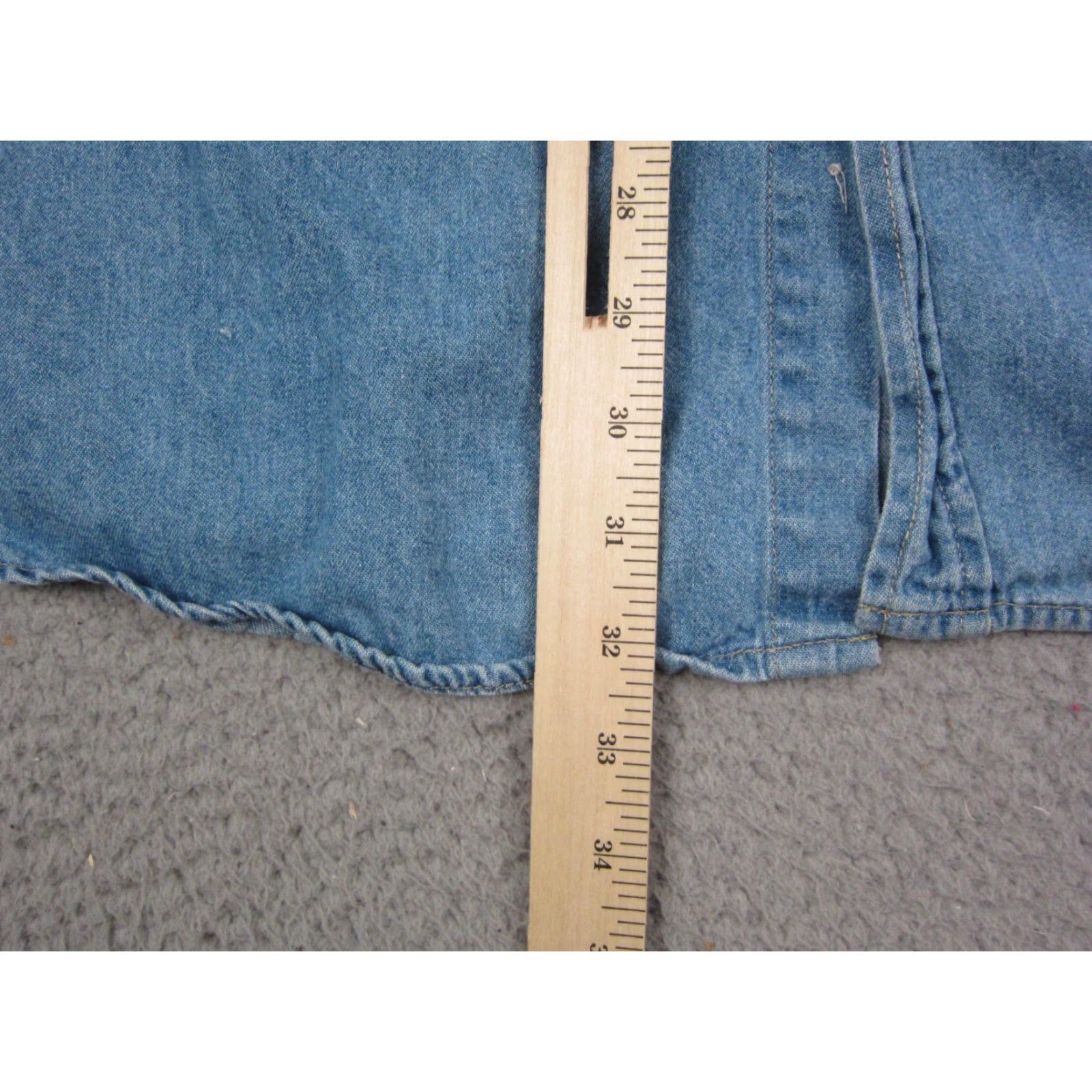 Faded Glory Faded Glory Shirt Mens XL Denim Button-Down Workwear Blue Cotton Long Sleeve Button-Up Vintage 90s Western Size US XL / EU 56 / 4 - 6 Thumbnail