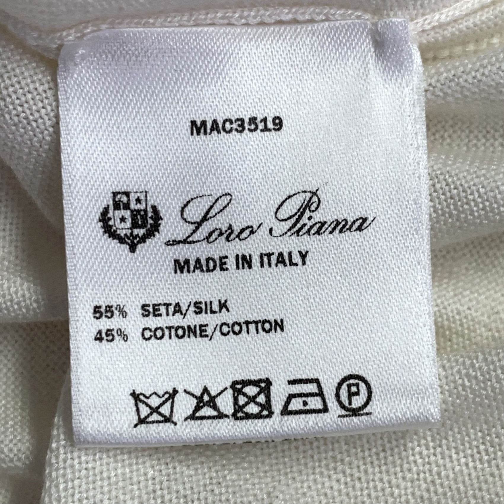 Loro Piana LORO PIANA Cream Silk Cotton Jersey Crew-Neck Pullover Size 12 Women, Italy, Pullover - Womens, 12, Cream, Silk / Cotton Size XL / US 12-14 / IT 48-50 - 5 Thumbnail