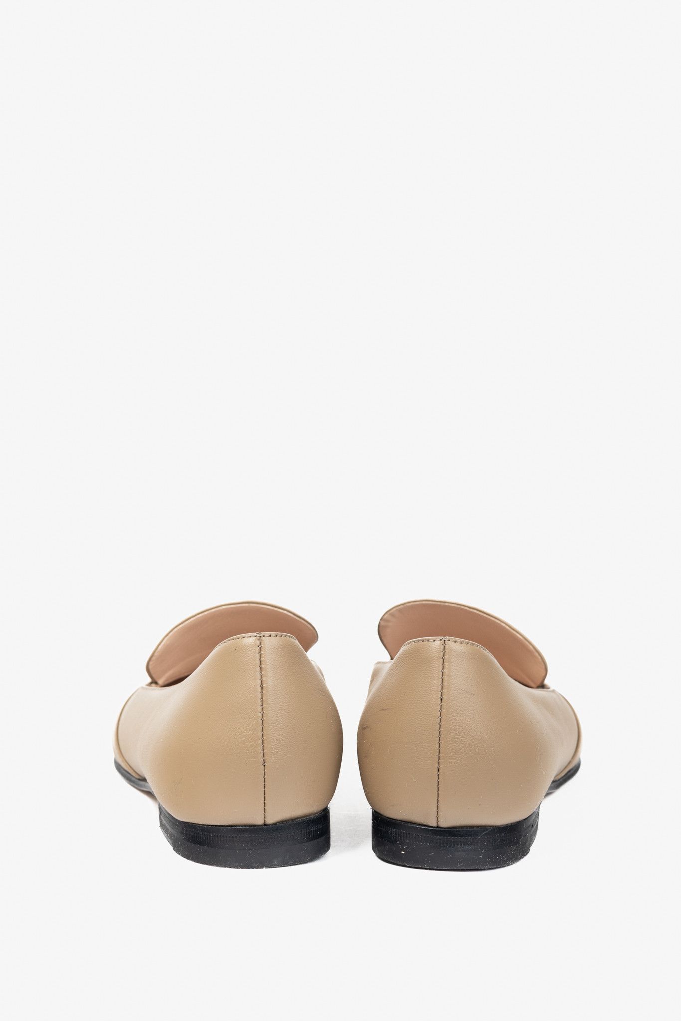 Gucci Gucci Beige Horsebit Leather Loafers Size US 5 / IT 35 - 4 Thumbnail