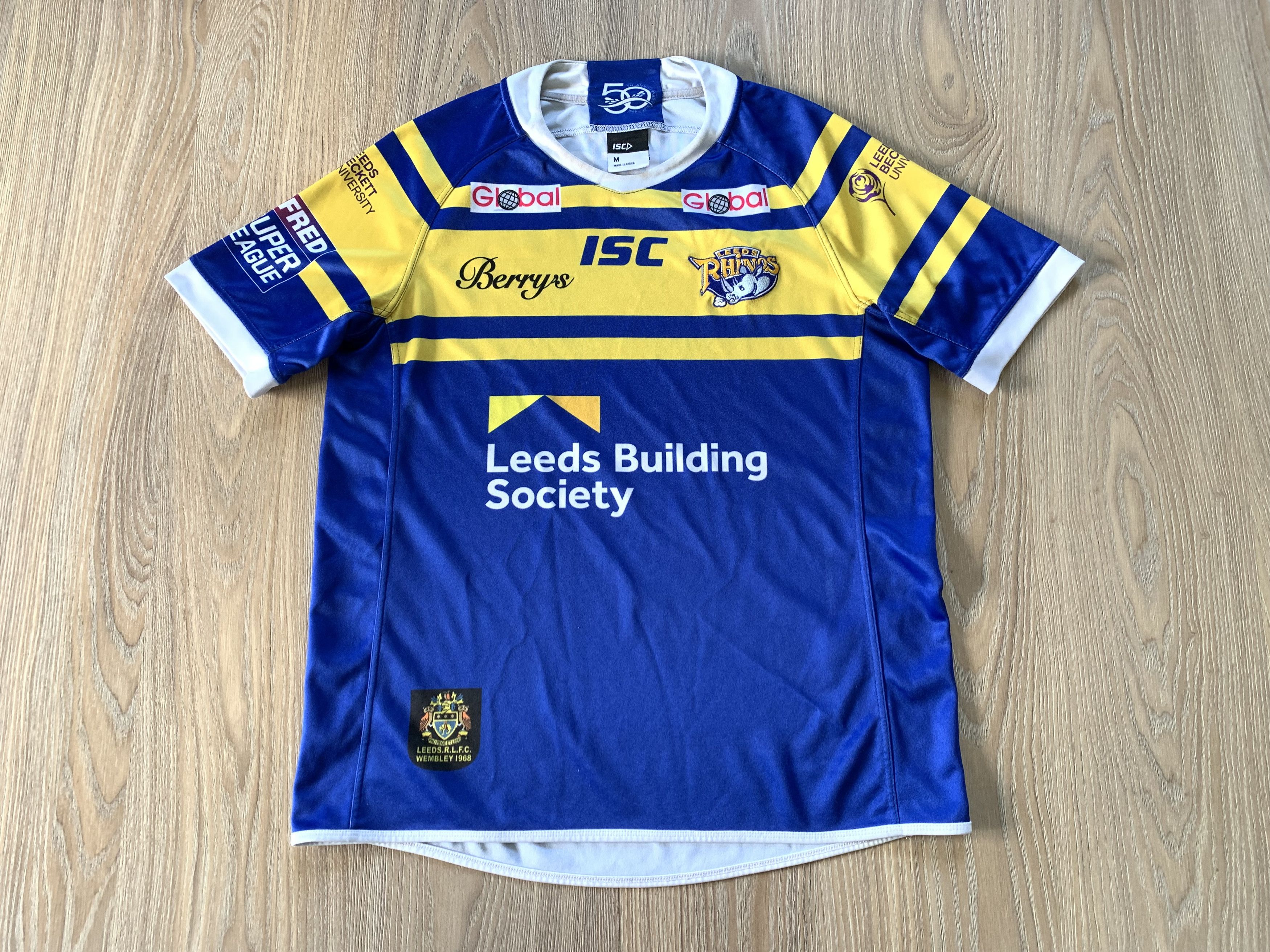 Vintage ISC Berrys Leeds Rhinos Vintage Rugby Jersey 2016 Size US M / EU 48-50 / 2 - 2 Thumbnail