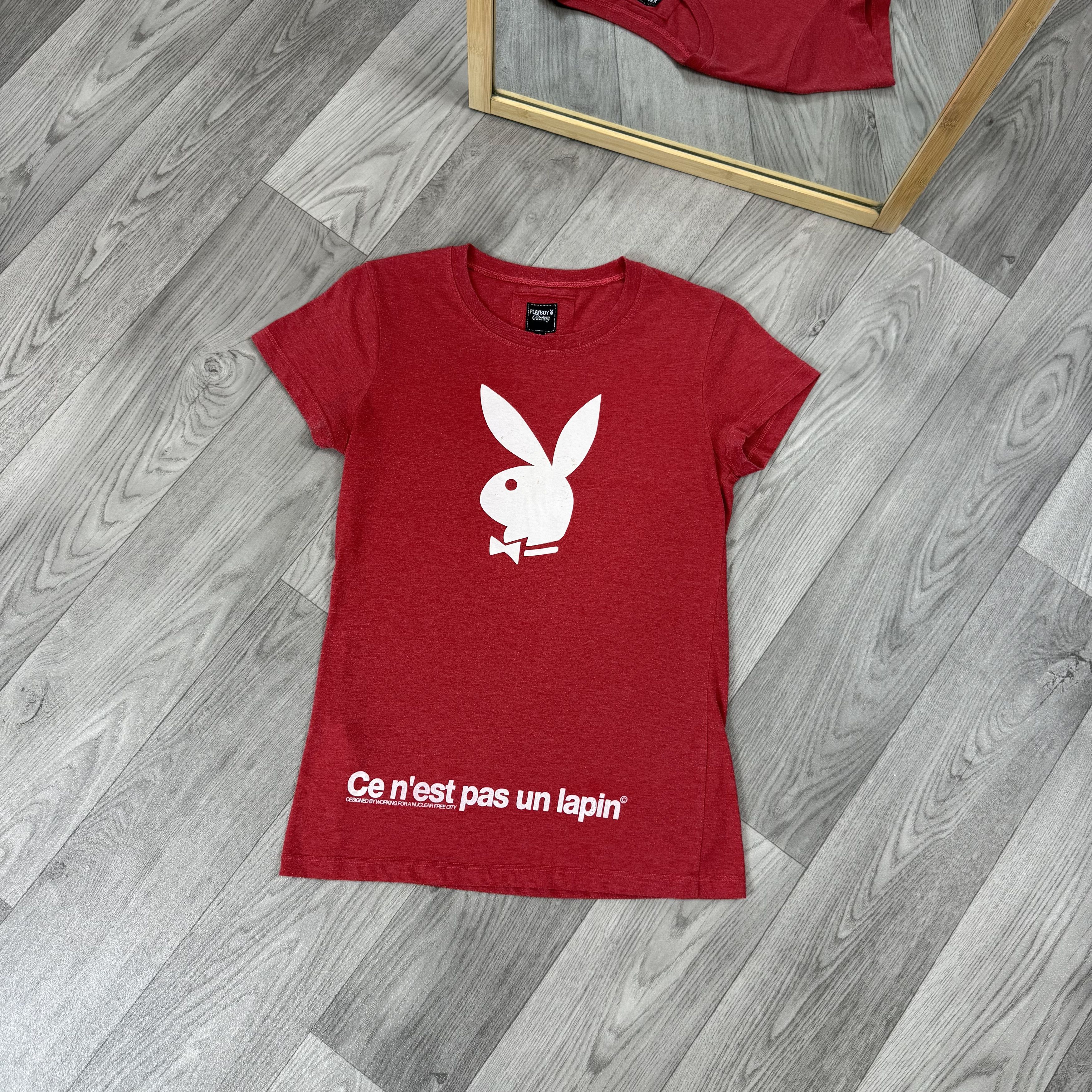 Playboy Vintage Playboy 00s Bunny Graphic Red Tee Shirt Size S / US 4 / IT 40 - 1 Thumbnail