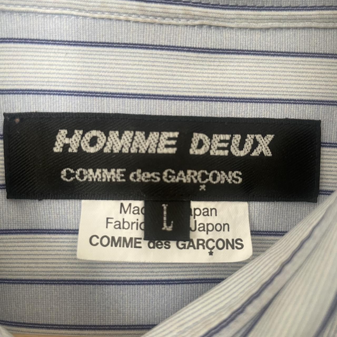 Comme des Garcons Homme Deux Comme des Garçons Homme Deux Striped Patchwork Shirt Size US L / EU 52-54 / 3 - 3 Thumbnail