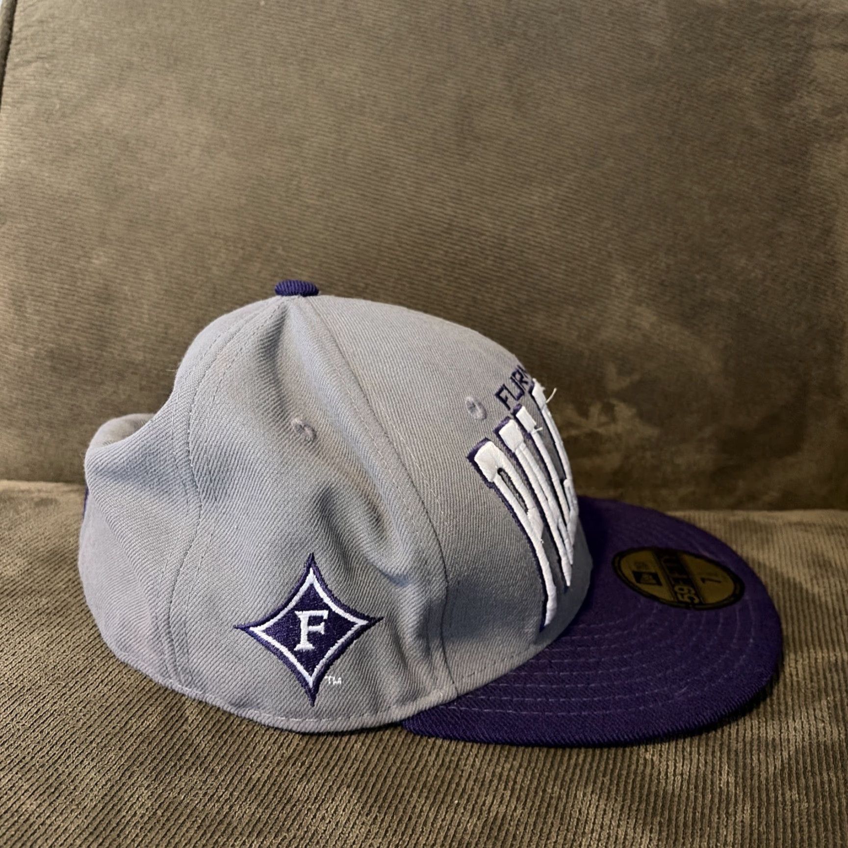 New Era Furman Paladins New Era 5950 Fitted Hat Size 7 1/2 Mens Baseball Cap Gray Size ONE SIZE - 3 Thumbnail