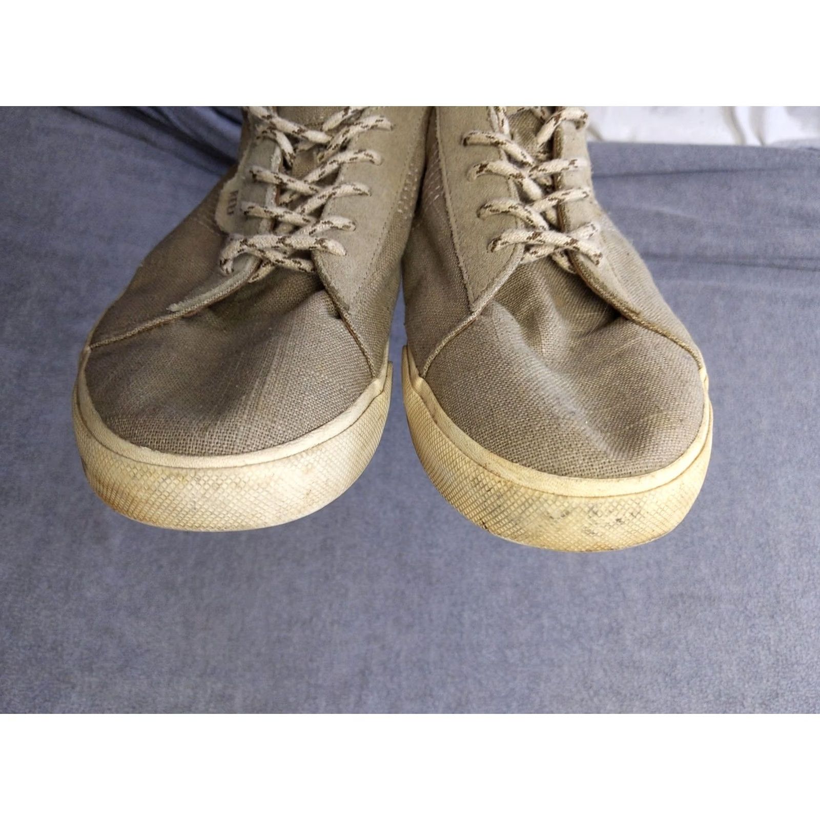 REEF Reef Ridge Mid TX Shoes Mens Size 11 Beige Canvas Suede High Top Casual Sneakers Size US L / EU 52-54 / 3 - 3 Thumbnail
