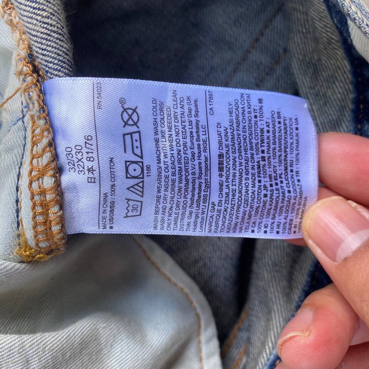 Gap VINTAGE Y2K GAP DISTRESSED GRUNGE DENIM Size US 33 - 14 Thumbnail