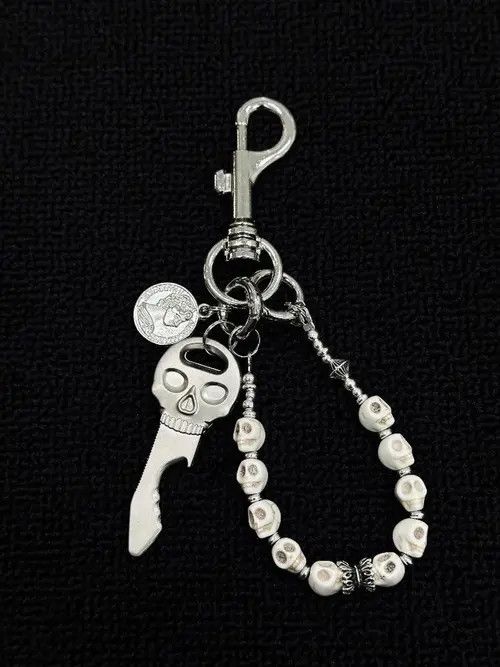 Jewelry White Skeleton keychain,Jeans KeyChain,Y2k Keychain Size ONE SIZE - 7 Thumbnail