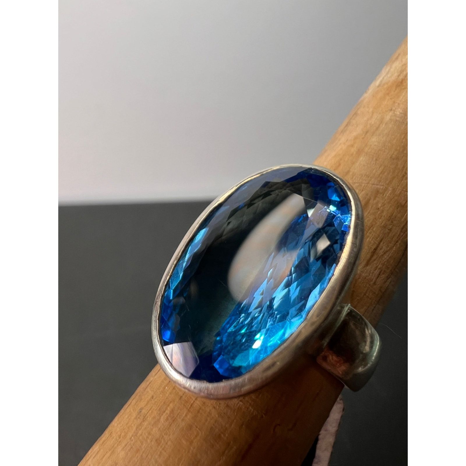Other NEW Swiss Blue Topaz sterling silver ring size 7 Size ONE SIZE - 10 Thumbnail