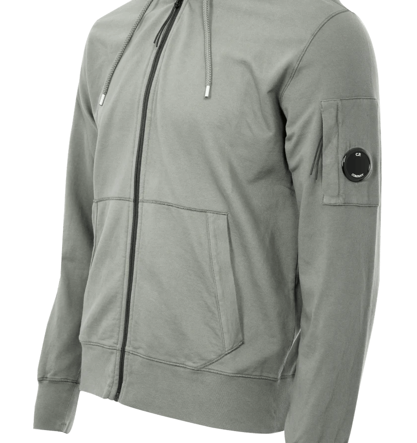 C.P. Company o1h1sh11225 Light Fleece Hooded Sweatshirt in Grey Size US XXL / EU 58 / 5 - 3 Thumbnail