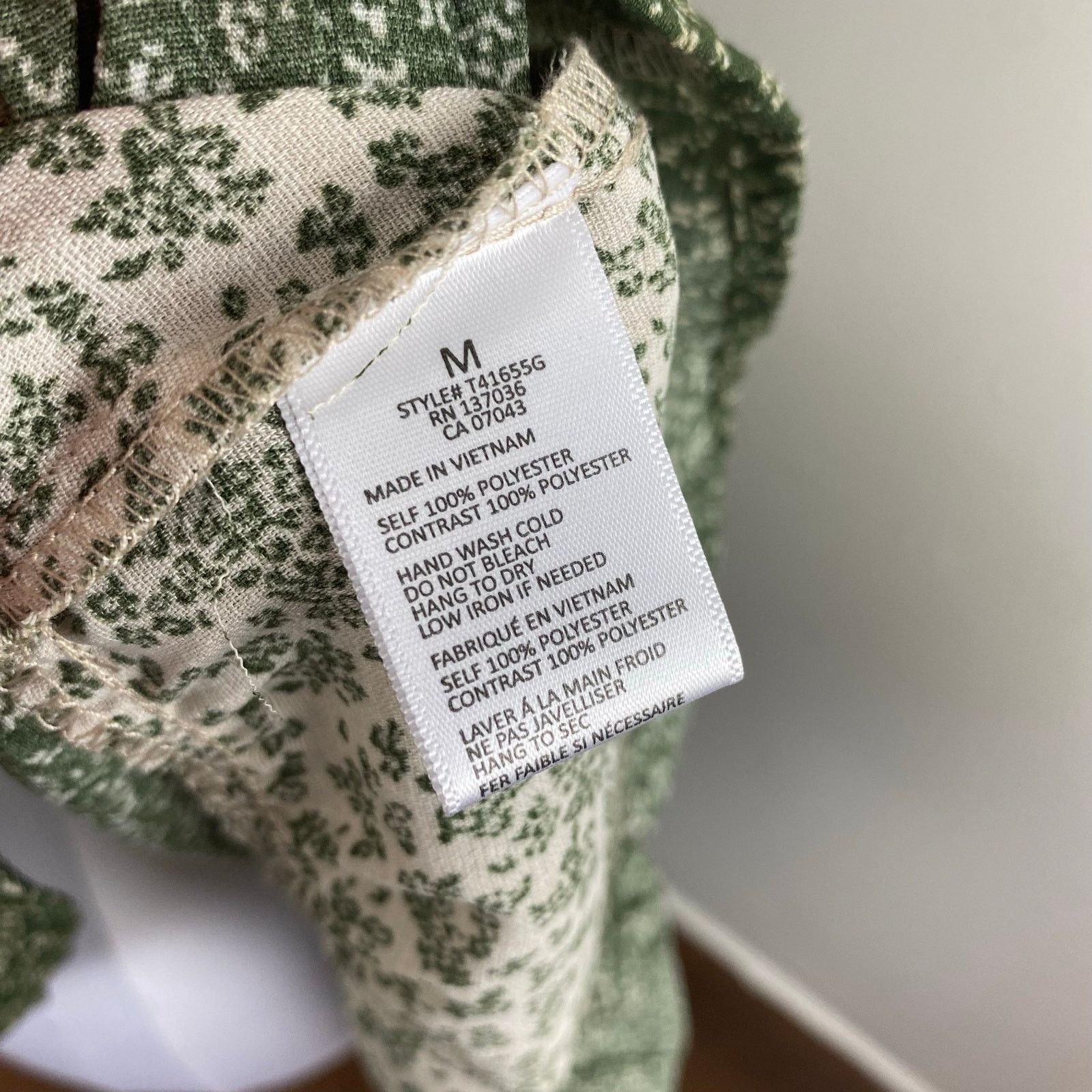 Other Paper Crane Peasant Tiered Floral Top Dusty Green Blouse Size M / US 6-8 / IT 42-44 - 8 Thumbnail
