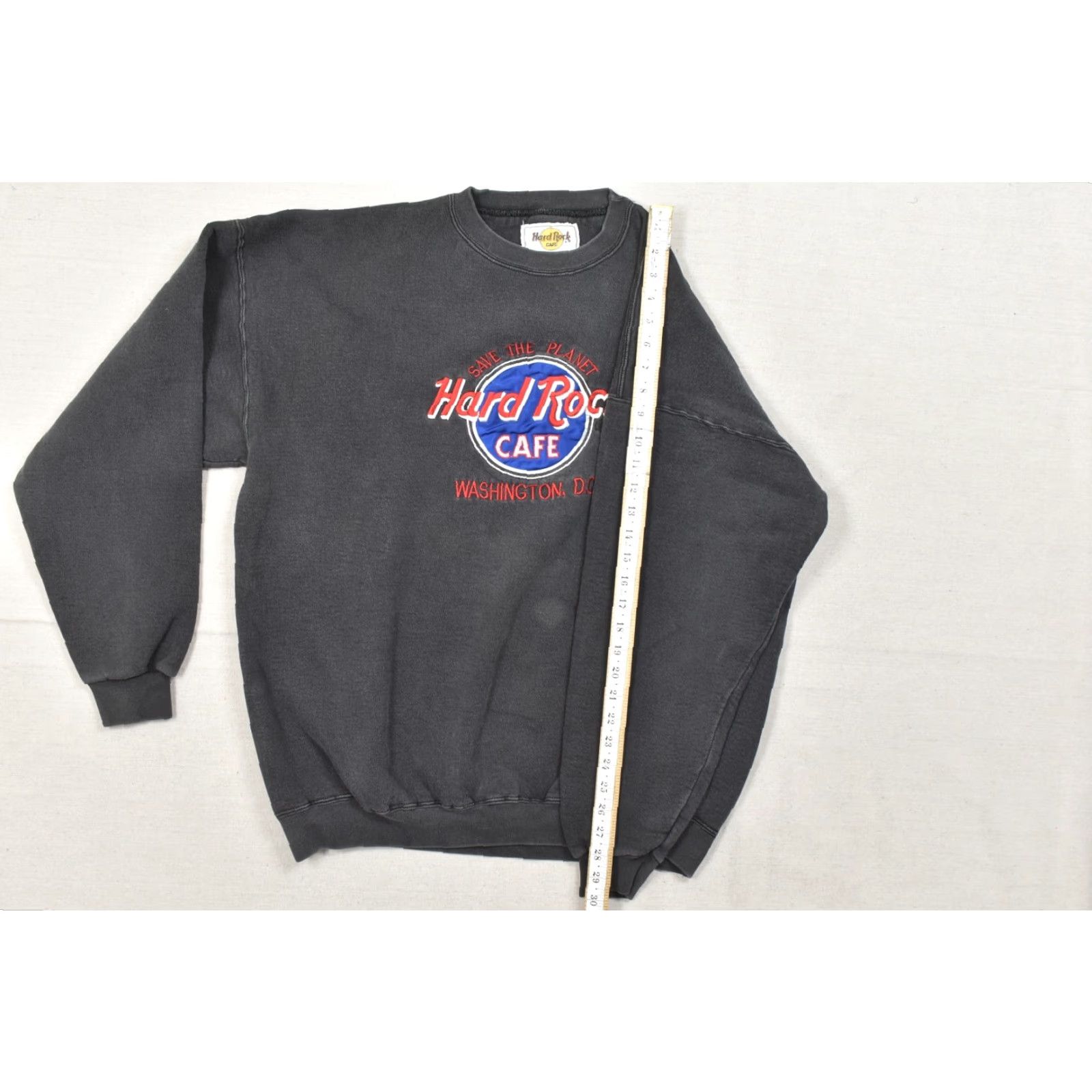 Hard Rock Cafe VINTAGE Hard Rock Cafe Washington DC Crewneck Sweater Black XL Men Pullover Long Sleeve Crew Neck Knit Winter Fall Size US XL / EU 56 / 4 - 3 Thumbnail
