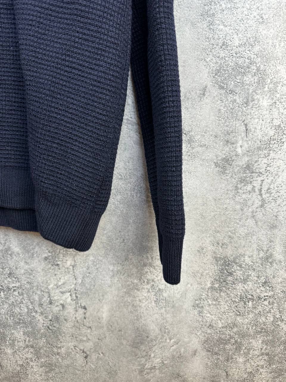 Other Octobre Editions 100% Merino Wool Waffle Knit Sweater Navy Size US XS / EU 42 / 0 - 8 Thumbnail
