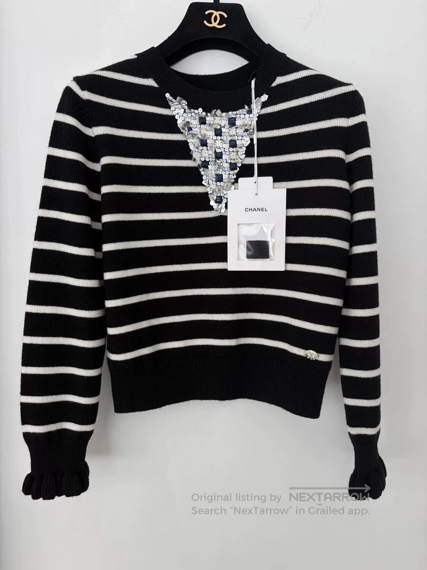 Chanel Chanel 23C Striped Backless Knit Top. Size US XS / EU 42 / 0 - 1 Thumbnail