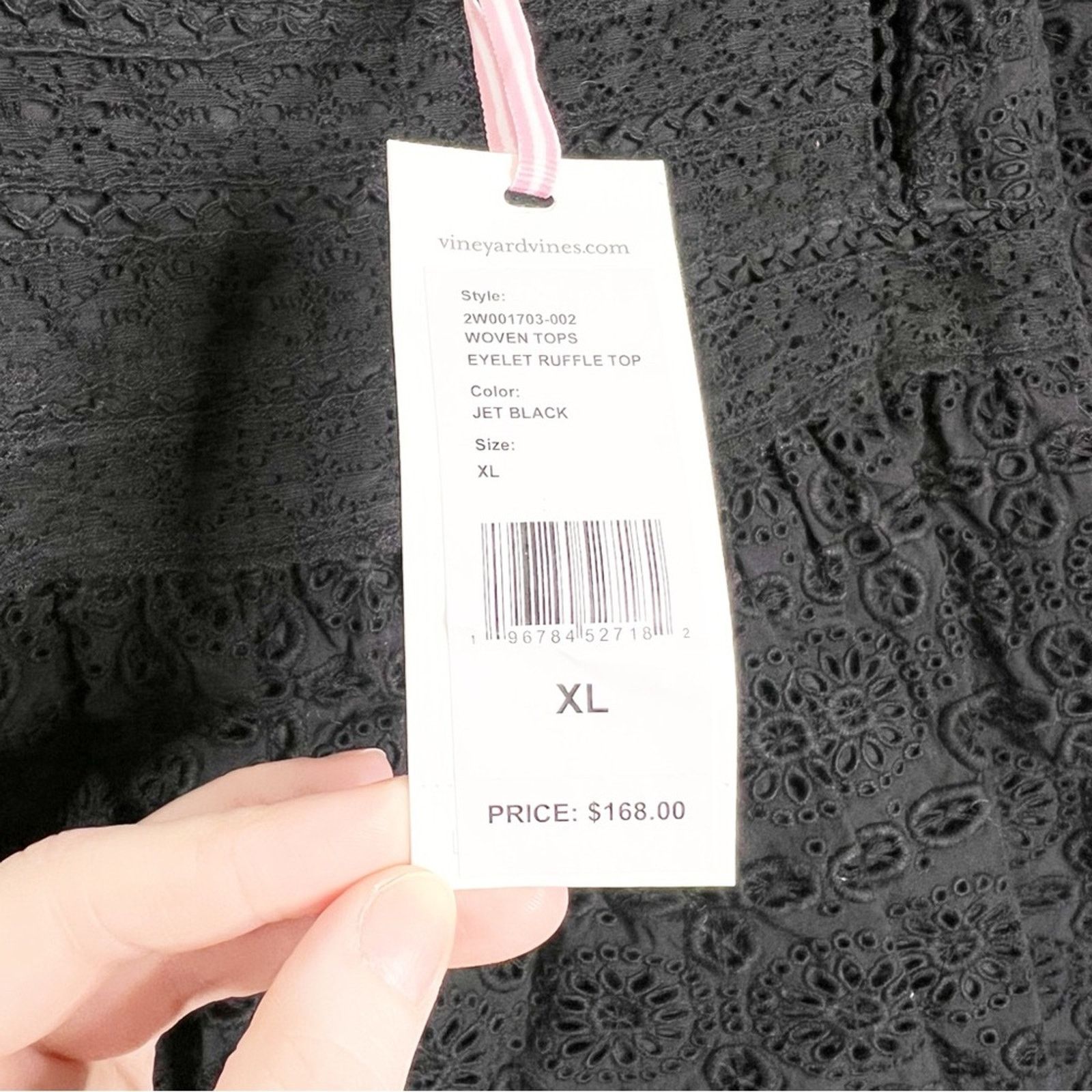 Vineyard Vines New with Tag Vineyard Vines Women's Black Eyelet Blouse Size XL / US 12-14 / IT 48-50 - 14 Thumbnail