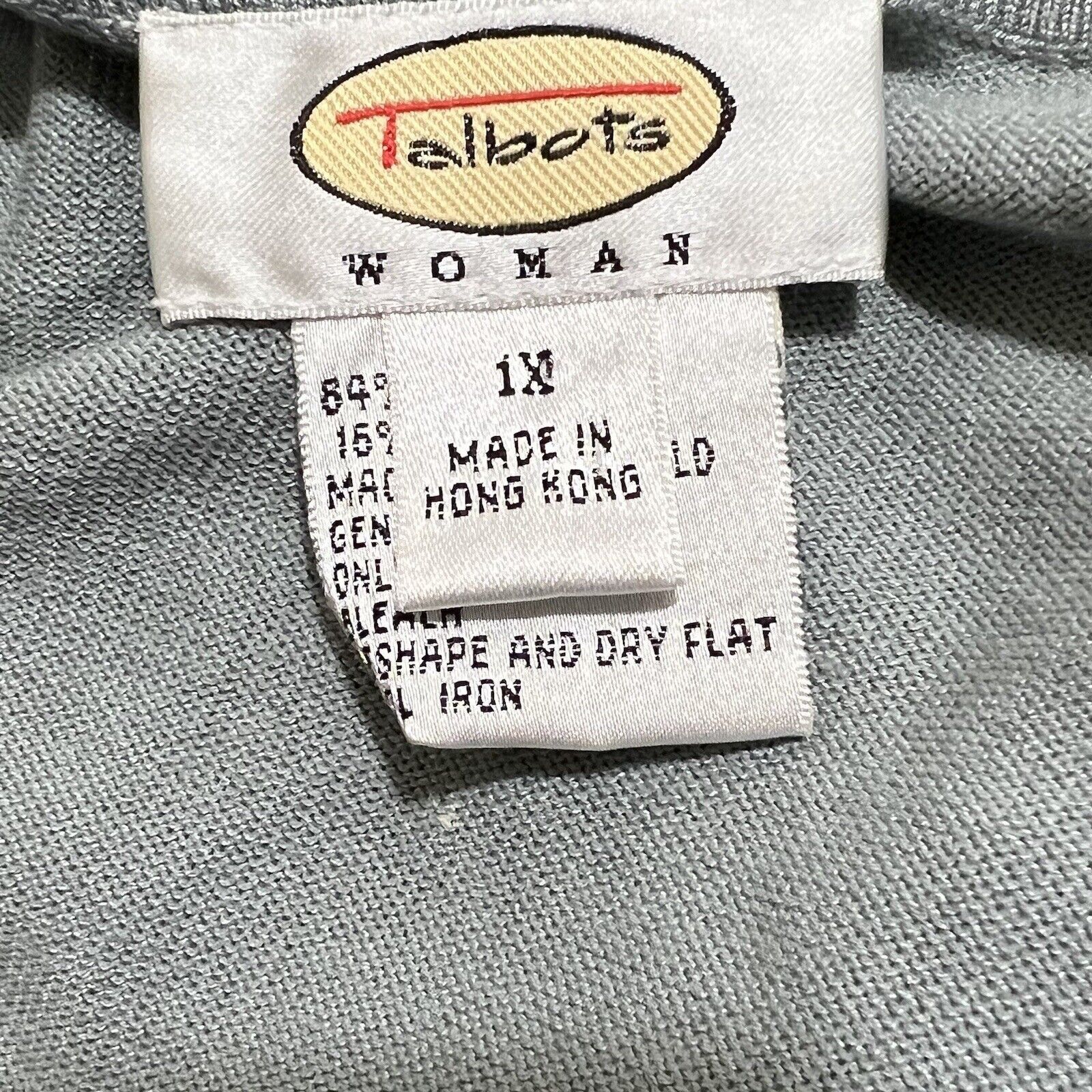 Other Talbots Long Sleeve Layered Wrap Sweater Tie Front Gray Size XL / US 12-14 / IT 48-50 - 3 Thumbnail