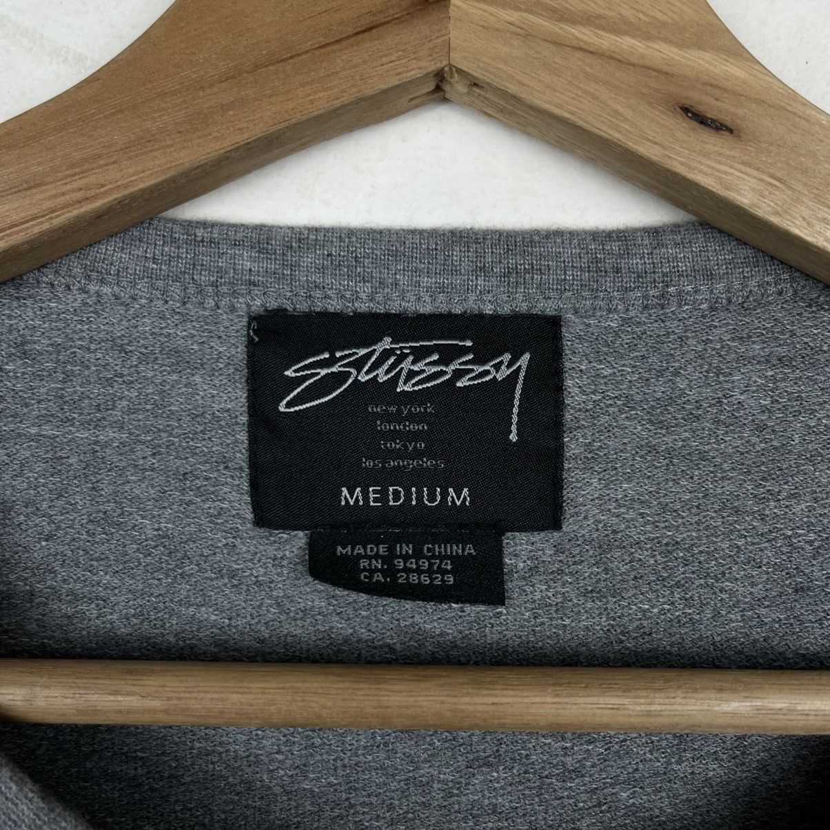 Stussy × Vintage Vintage Stussy Box Logo Sweatshirt Size US S / EU 44-46 / 1 - 4 Thumbnail