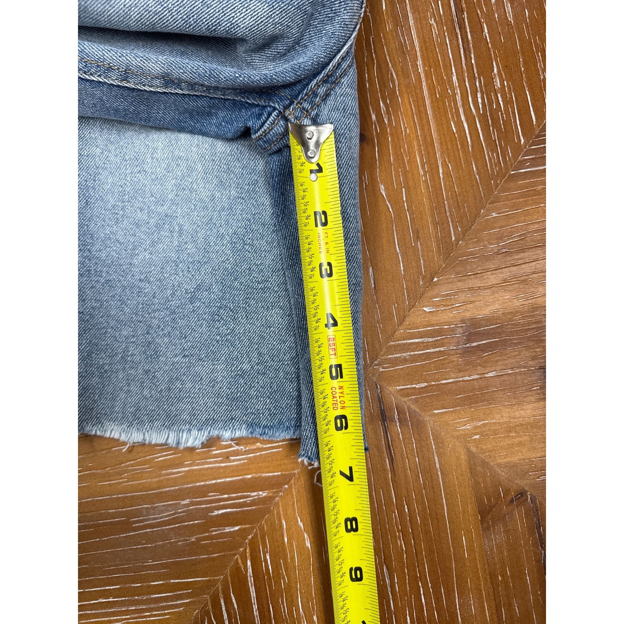 Other Wild Fable Womens Distressed Denim Bermuda Shorts With Raw H Size 24" / US 00 / IT 34 - 7 Thumbnail