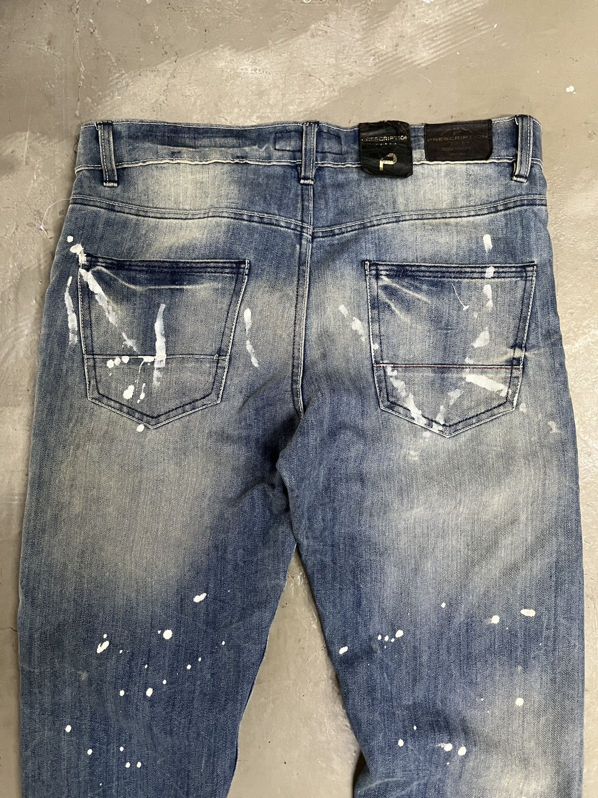 If Six Was Nine WASHED DENIM PAINT SPLATTER JEANS JUNYA HELMUT LANG STYLE Size US 34 / EU 50 - 5 Thumbnail