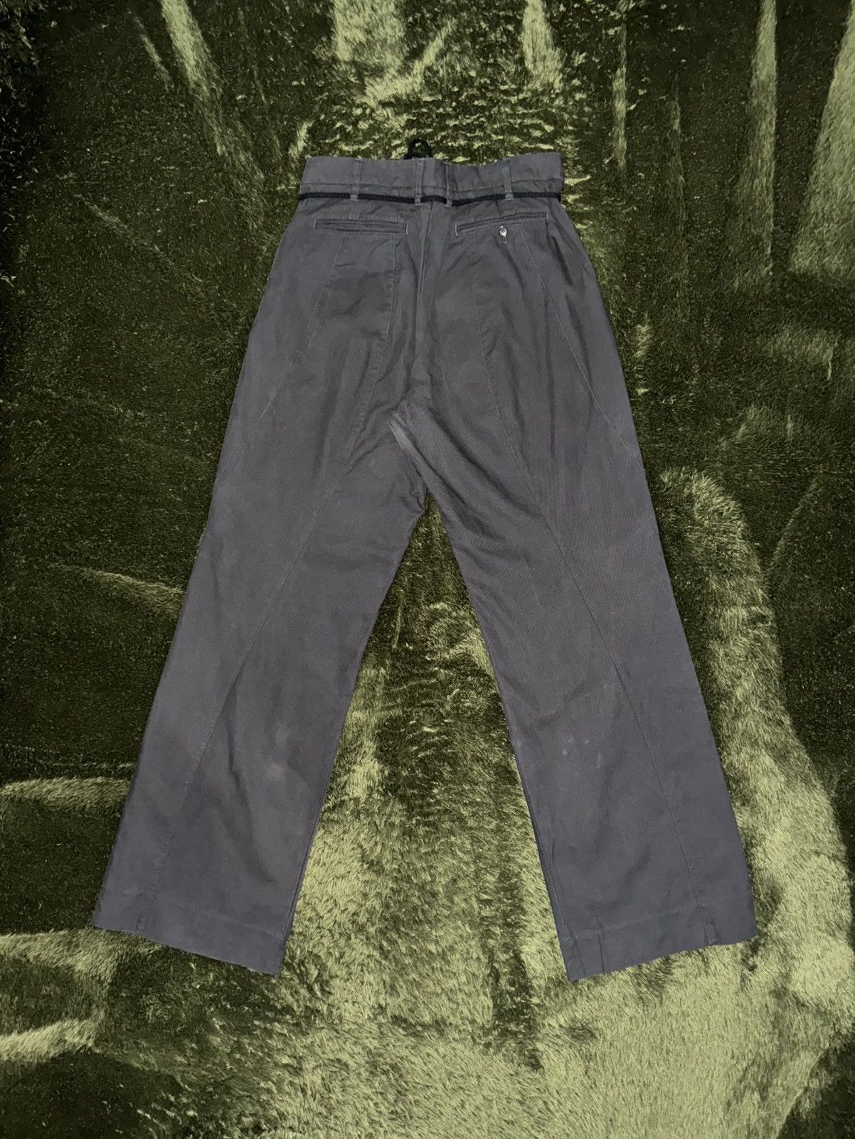 Japanese Brand [XL] Cost per Kilo Scrow Pin-Tuck Slacks – Washed Black Size US 34 / EU 50 - 7 Thumbnail