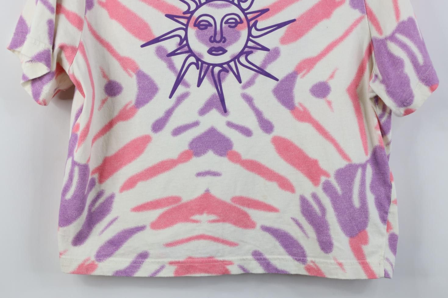 Nike Vintage Y2K Nike Cropped Tie Dye Sun Astrology T-Shirt Size L / US 10 / IT 46 - 3 Thumbnail
