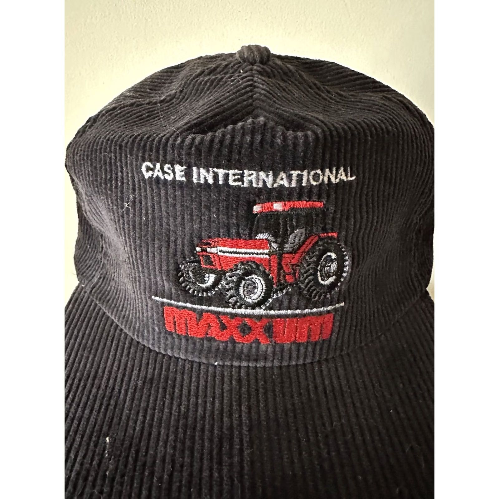 Vintage VINTAGE 80s Case International Harvester Trucker Hat Corduroy Snapback Cap Baseball Cap Adjustable Unisex Adults Black NWOT Size ONE SIZE - 3 Thumbnail