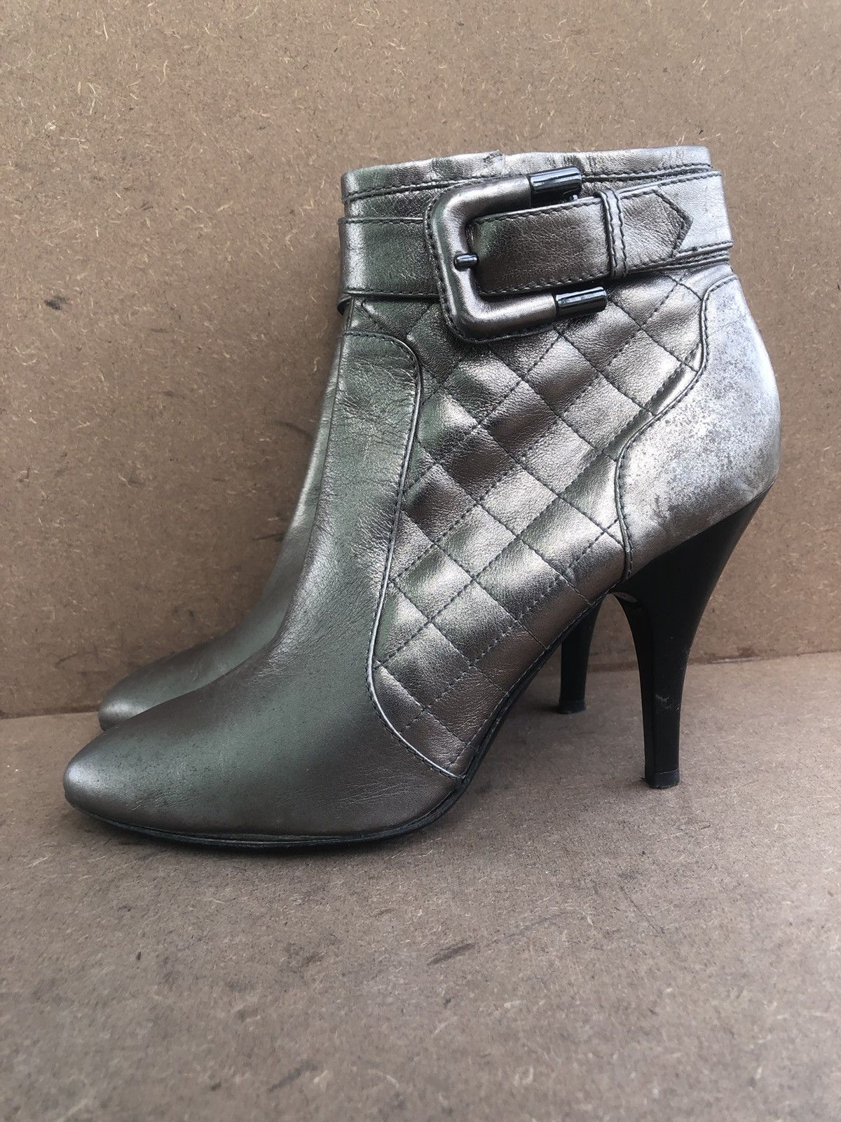 Burberry Rurberry Grey Leather Women’s Boots Size 40 Size US 10 / IT 40 - 4 Thumbnail