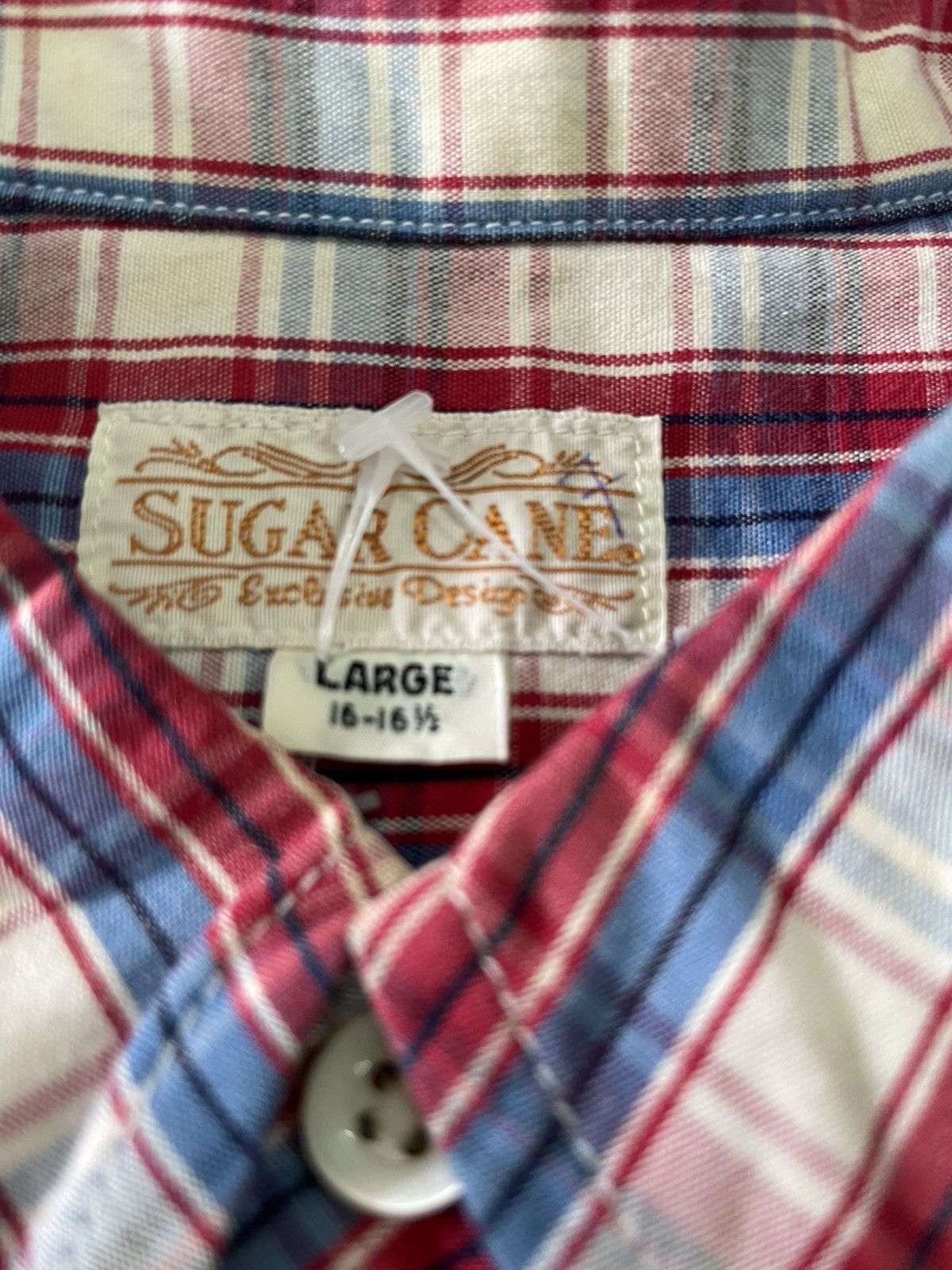 Sugar Cane SUGAR CANE JAPAN M21468 MADRAS TARTAN WORKSHIRT GUSSET LARGE Size US L / EU 52-54 / 3 - 5 Thumbnail