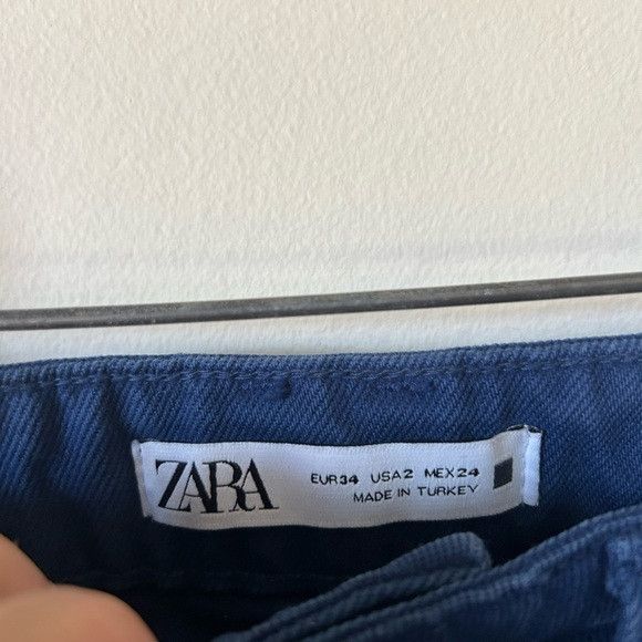 Zara Zara High Waist Wide Leg Blue Jeans Size 26" / US 2 / IT 38 - 3 Thumbnail