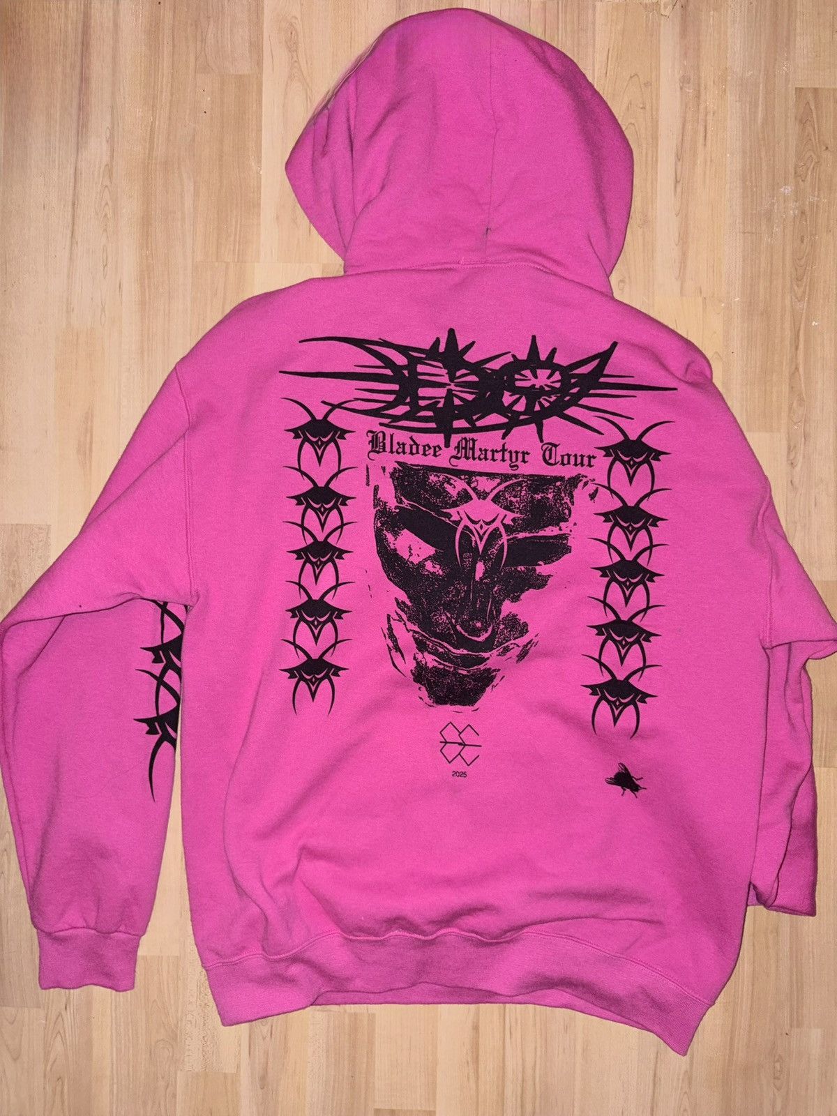 Drain Gang ACI DRAIN PINK MARTYR HOODIE Size US L / EU 52-54 / 3 - 3 Thumbnail