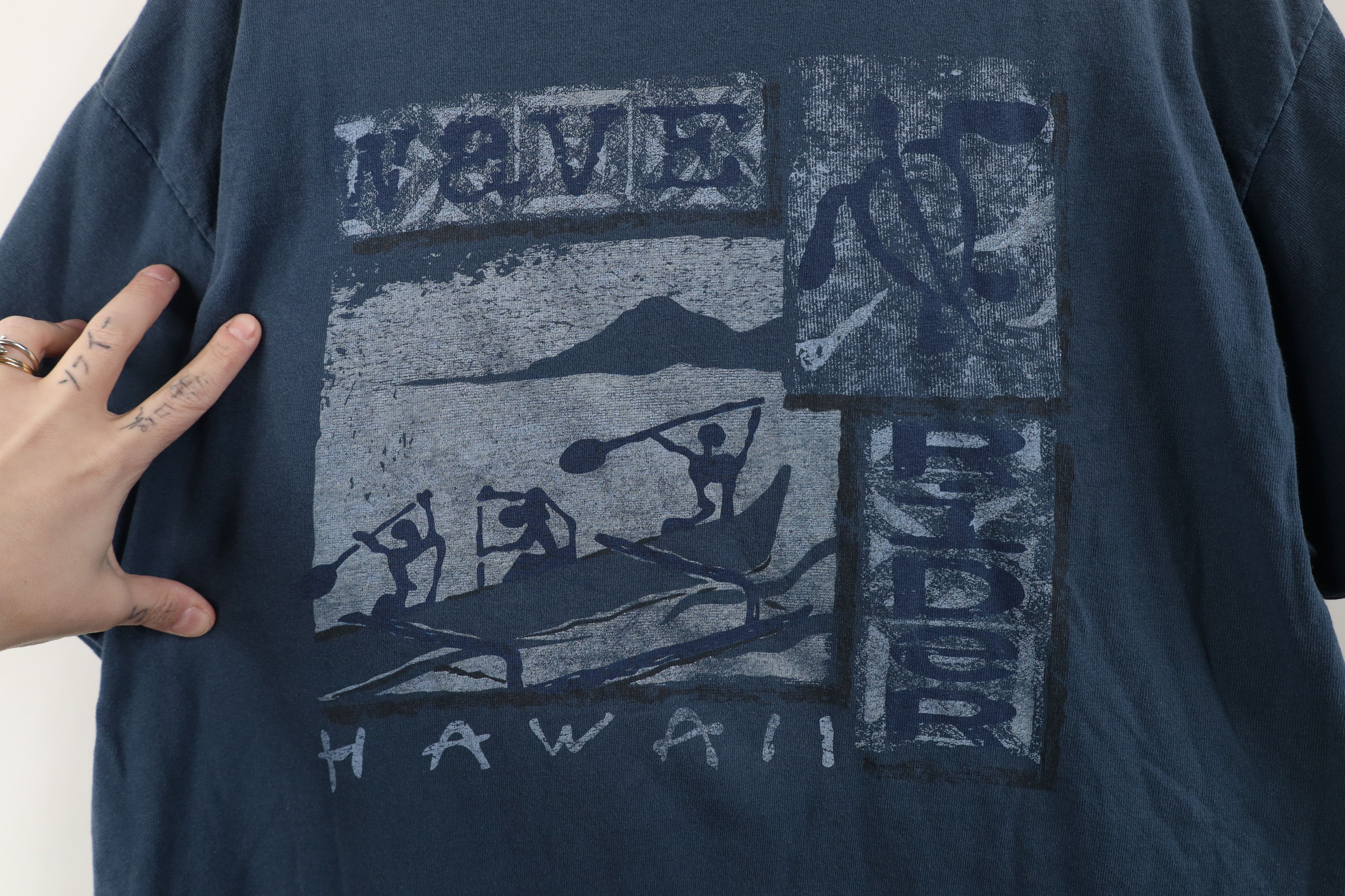 Vintage Vintage 90s Y2K Streetwear Wave Rider Hawaii Surfing T-Shirt Size US M / EU 48-50 / 2 - 11 Thumbnail