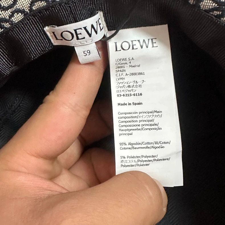 Loewe LOEWE size 59 Ladies' Fisherman Hat in Black and White Colo Size ONE SIZE - 3 Thumbnail