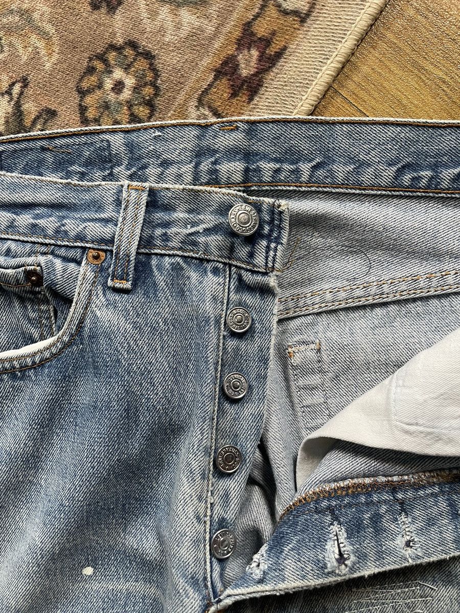 Levi's × Levi's Vintage Clothing × Vintage Crazy Vintage 501 Distressed Denim Size US 30 / EU 46 - 15 Thumbnail