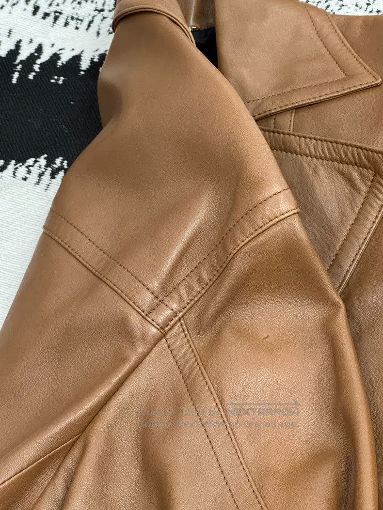 Saint Laurent Paris Saint Laurent Paris Gold Brown Leather Jacket Size XXS / US 00 / IT 34 - 5 Thumbnail
