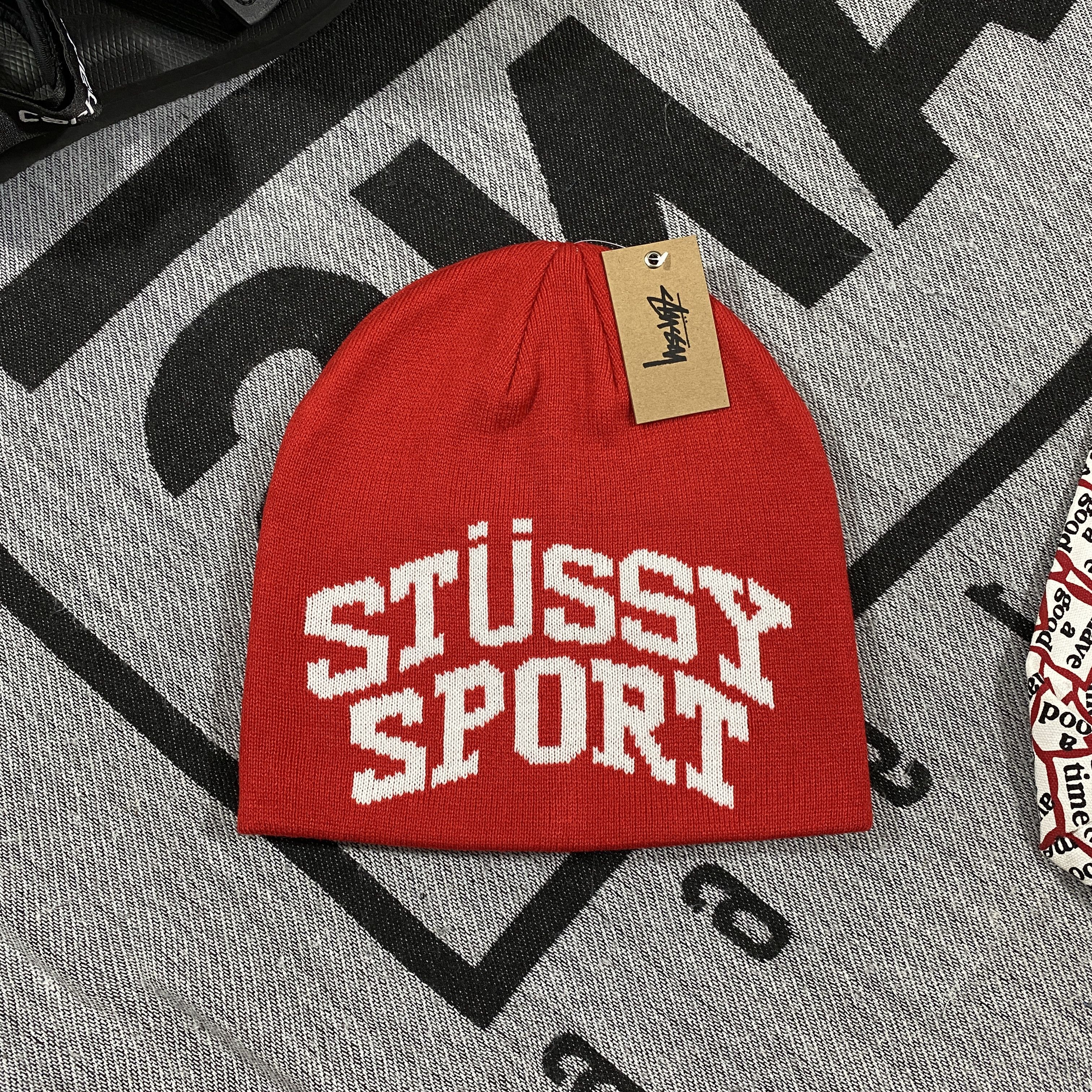 Stussy STUSSY SPORT SKULLCAP BEANIE HAT RED Size ONE SIZE - 1 Thumbnail