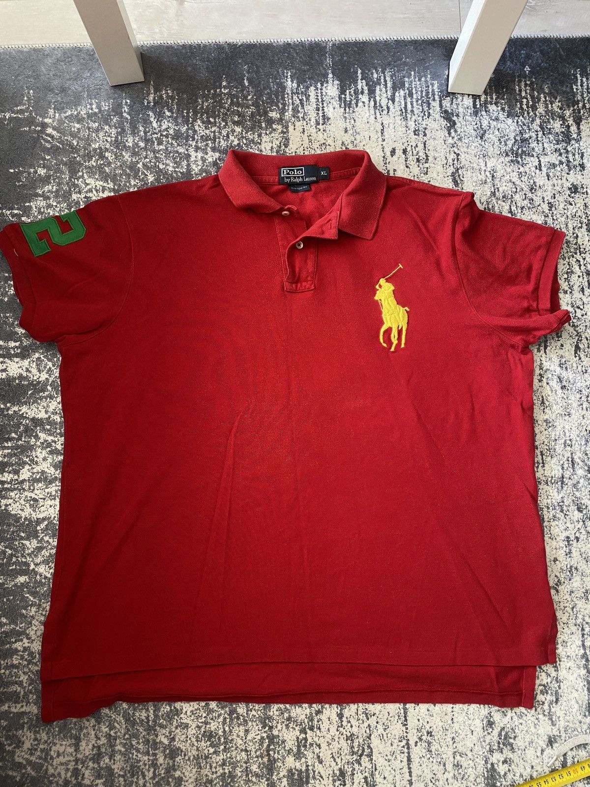 Ralph Lauren × Vintage Vintage big pony drip ralph lauren number on back polo shirt Size US XL / EU 56 / 4 - 1 Thumbnail